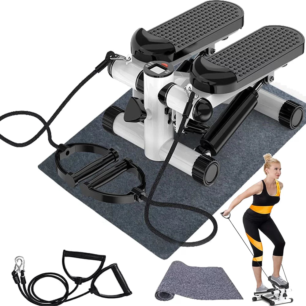 Mini Stepper Machine with Resistance Bands